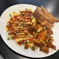 Just egg with veggies & home friess  at Toast Coffee + Kitchen in Long Beach