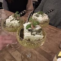 Vegan dessert (pistachio tiramisu)  at Blanko in Turku