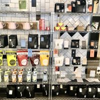 The wares for sale  at Foundation Coffee House - Lever St in Manchester