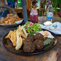 Vegan plate!!  at El Búho in San Marcos La Laguna