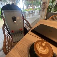 Flexing my bag with this nice cafe latte   at PLNT+HRVST in El Nido