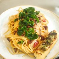 Pasta con chorizo vegano #Veganuary at PLNT+HRVST in El Nido