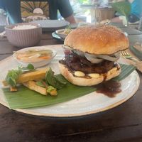 Beyond steak burger and fries   at PLNT+HRVST in El Nido