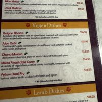 Vegan menu   at New Kamana Kitchen in Honolulu