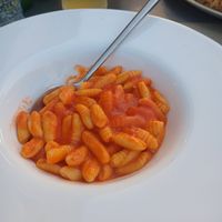 Gnochetti pasta with tomato sauce at Eteria in Posada