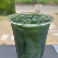 Iced matcha latte at Reverie Cafe in Chiang Mai