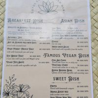 Menu   at Lotus Corner Vegan and Plant Based B&B in Luang Prabang