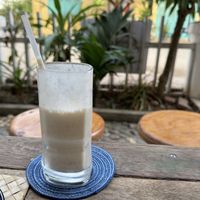 Banana smoothie   at Lotus Corner Vegan and Plant Based B&B in Luang Prabang