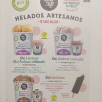 Vegan ice creams at kolozero - plastic free supermarket in Gijon