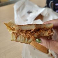 The pancakes are made from a kind of jelly dough at Munchi Pancakes in Central Singapore