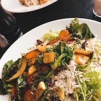 Salad and pasta at Cafebar Essen und Trinken in Straubing