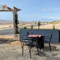 View from part of the cafe  at The Bus Yard Bar in Liverpool
