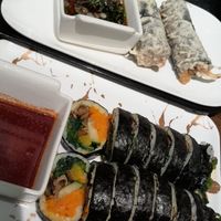 Gimmari and Gimbap at Migag Korean Street Food in Gouda