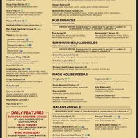 Menu: vegan options clearly labelled  at Mill Street Brewery in Toronto