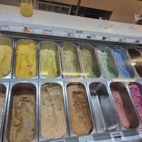 Selection of ice cream at Vegelateria in Zurich