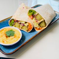 Vegan falafel Wrap  at Govinda's Restaurant in Phuket