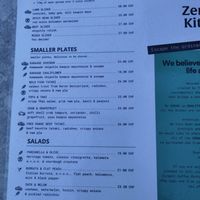 Menu side 1 (can be checked on the website) at Zermatt Kitchen in Zermatt