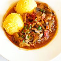 Mamaliga at Hanul Bran in Brasov