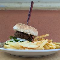 Falafel Burger at Syn-trofi Cooperative Grill in Crete