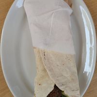 Arabic Pita with Falafel at Syn-trofi Cooperative Grill in Crete