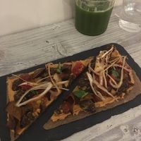 No Meat Pizza at Nama Artisan Raw Foods in West London