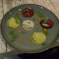 ravaoli starter at Nama Artisan Raw Foods in West London