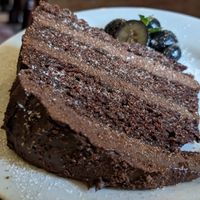 Vegan gluten-free chocolate cake at Greendale Teahouse & Rooms in Clitheroe