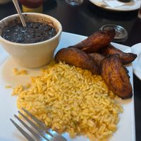 Rice, black beans, & plantains at Brian's Place in Spring Hill