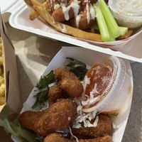 Coconut shrymp with sweet chili sauce  at Oh My Cod - Vegan Seafood in Palm Coast