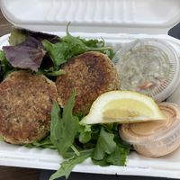 Crabby cakes  at Oh My Cod - Vegan Seafood in Palm Coast