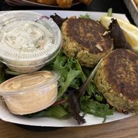 Crabby cakes  at Oh My Cod - Vegan Seafood in Palm Coast