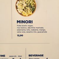 vegan poke bowl on menu at Blu in Amalfi