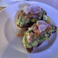 Avocado toast   at Gecko's Cafe in Yulara