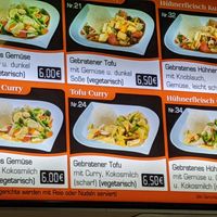 Menu board at Dr Wok in Lutherstadt Wittenberg