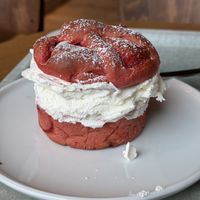 Raspberry bun  at Espresso House in Kuopio