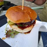 Vegan burger at Frituur Drielandenpunt in Vaals