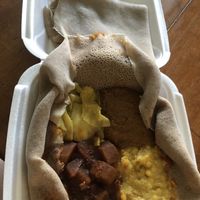 Veggie combo takeout  at Gojo Ethiopian in Nashville