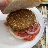 Hamburguesa vegana  at O Km19  in O Pedrouzo