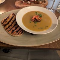 Superb lentil soup at York Minster Refectory in York