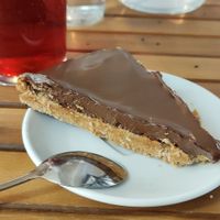 The chocolate tart at Le Lapin Noir in Rennes