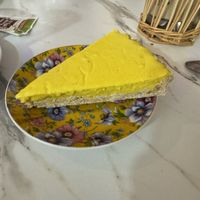 Citrus tart (would use some whipped cream to soften the taste of lemon)  at Le Lapin Noir in Rennes