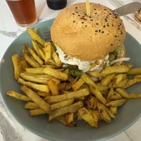 Falafel burger, big recommend!   at Le Lapin Noir in Rennes