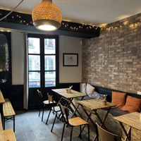 Upstairs seating  at Le Lapin Noir in Rennes