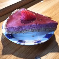 Nice strawberry/raspberry tart at Le Lapin Noir in Rennes