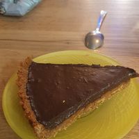 Chocolate tart at Le Lapin Noir in Rennes