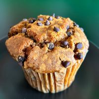 Fabulous GF/V Pumpkin choc chip muffin from Chubby Bunny   at ContempoRoast Coffee & Roastery in Centerville