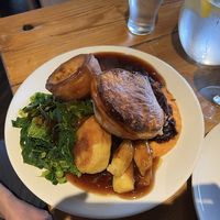 Steak and ale pie - with Yorkshire pud!  at Fountain Head - Pub in Brighton