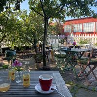 The backyard  at Jennys Æblehaven in Nexo