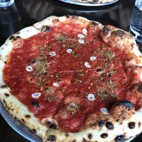 Tomato pizza - it is delicious! at Redd Wood in Yountville