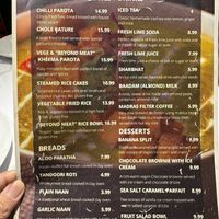 Back of Menu  at Raw Mango Vegan in Redondo Beach